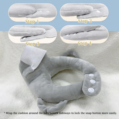 YURRLFUA feeding cushion with adjustable fit adapts to your baby.