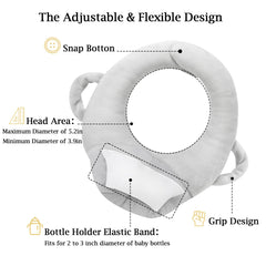 YURRLFUA parent-held feeding support keeps hands free and relaxed.
