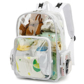 Yusudan clear diaper bag backpack main compartment for quick baby essentials access.
