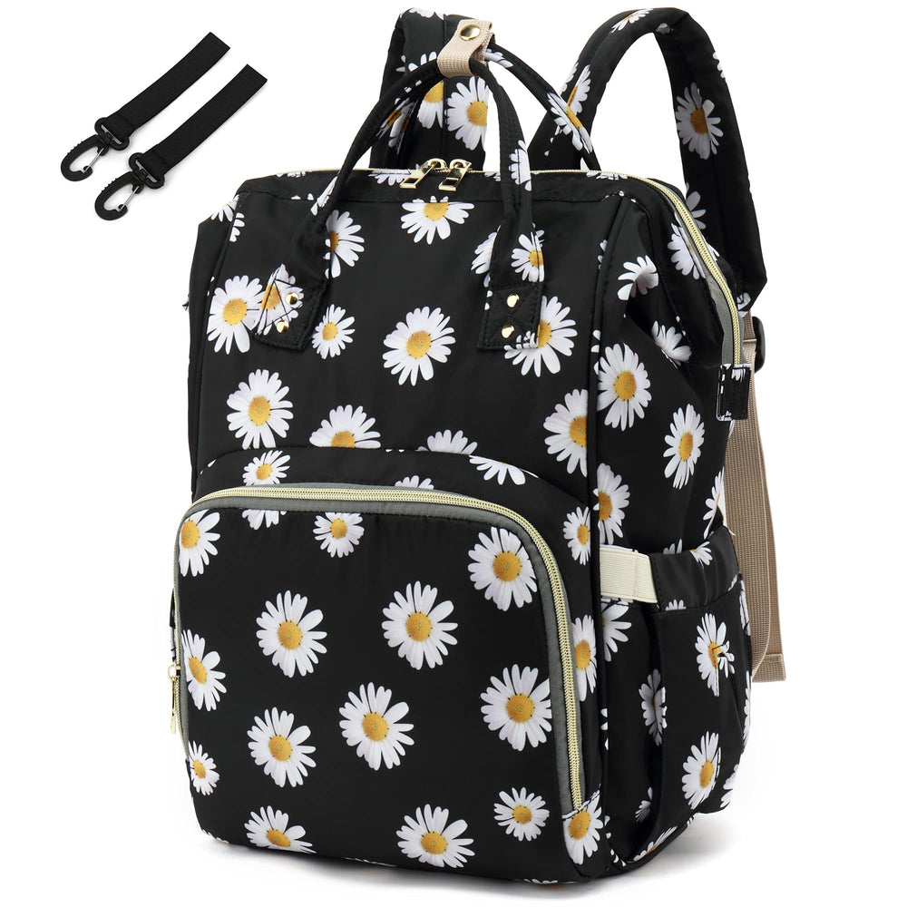 Yusudan Floral Diaper Bag Backpack front view for everyday baby outings