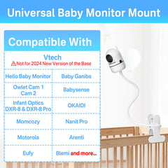 Yususipa mount offers 360-degree rotation for flexible baby monitoring.