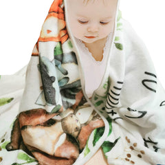 Yuzioey Woodland milestone blanket 50x40 inches as photography backdrop