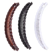 Yxinjy banana hair clip in black securely grips thick curls.