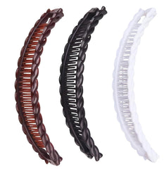 Yxinjy banana hair clip in black securely grips thick curls.