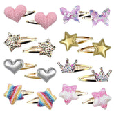 YYaaloa glitter heart hair clip adds charm to daily hairstyles.