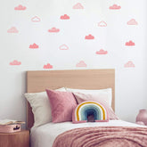 Yyart pink cloud wall decal adds soft charm to a nursery