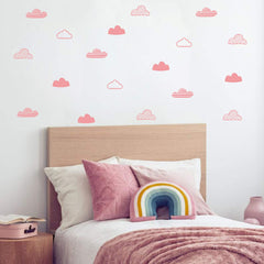 Yyart pink cloud wall decal adds soft charm to a nursery