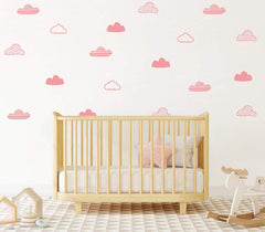 Yyart pink cloud wall sticker creates a cozy bedroom vibe for kids