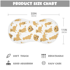 YYZZH burp cloth with waterproof bottom protects outfits during feeding.