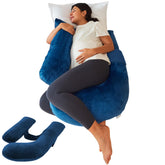 YZCCtixi pregnancy pillow blue showing full-body support for restful sleep