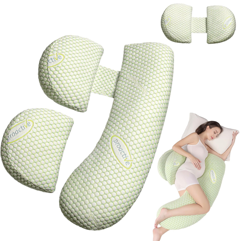 YZCCtixi pregnancy pillow with full-body back support for expectant moms.