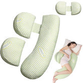 YZCCtixi pregnancy pillow with full-body back support for expectant moms.