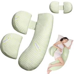 YZCCtixi pregnancy pillow with full-body back support for expectant moms.