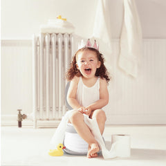 YZNlife travel potty side view shows a slim folded profile for packing.