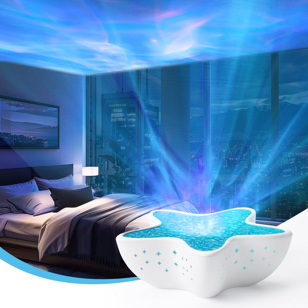 YzzYzz Galaxy Star Projector with 8 color modes for mood lighting.