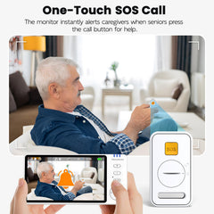 Zaguoroo Elderly Monitor call button ready to alert caregiver