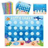 Zainpe Ocean Animals Potty Chart flow chart shows progress with marine stickers