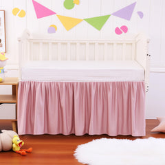 Zaizaihome crib bed skirt under mattress demonstrates easy slip-under installation