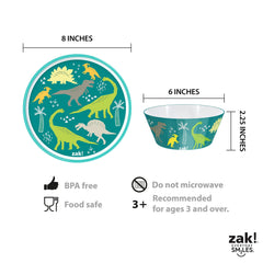Zak Designs Dinosaur spoon with comfortable grip for young diners.