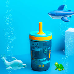 Zak Designs Kelso tumbler set shows colorful design and durable plastic for daily use