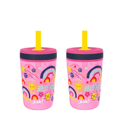Zak Designs Kelso 15oz tumbler set front view for on the go hydration