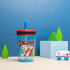 Zak Designs Kelso tumbler with Marshall for fun, spill-safe drinking for kids.
