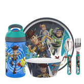 Zak Designs Toy Story 4 water bottle with straw, easy hydration for kids on busy days.