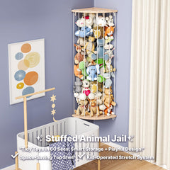 Zayysoha solid pine wood frame offers durable, kid-safe storage.