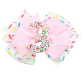 ZCYYYS birthday hair bow clip with strawberry print for festive style.