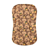 ZDCUSTOM bassinet sheets with capybara puzzle pattern offering cozy comfort and visual stimulation.
