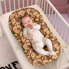 ZDCUSTOM bassinet sheet features stretch-fit elastic band for a snug mattress cover.