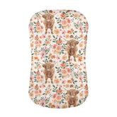 ZDCUSTOM Flower Cow bassinet sheet in soft fabric for gentle sleep.