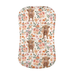 ZDCUSTOM Flower Cow bassinet sheet in soft fabric for gentle sleep.