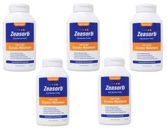 Zeasorb five-pack front view for easy daily moisture control.