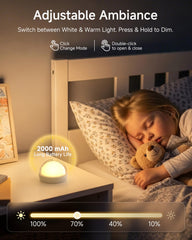 ZEEHOO night light displaying eight color options for mood lighting.