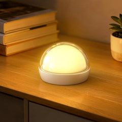 ZEEHOO wireless egg lamp charging on a surface for cordless bedside use.