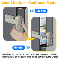 ZENTIVOR Fridge Lock no-drill adhesive installs in seconds.