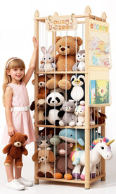 ZEQON stuffed animal storage hanging bag keeps plush toys tidy and accessible.
