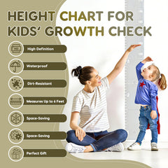 ZESTEFY foldable height chart for easy storage and setup