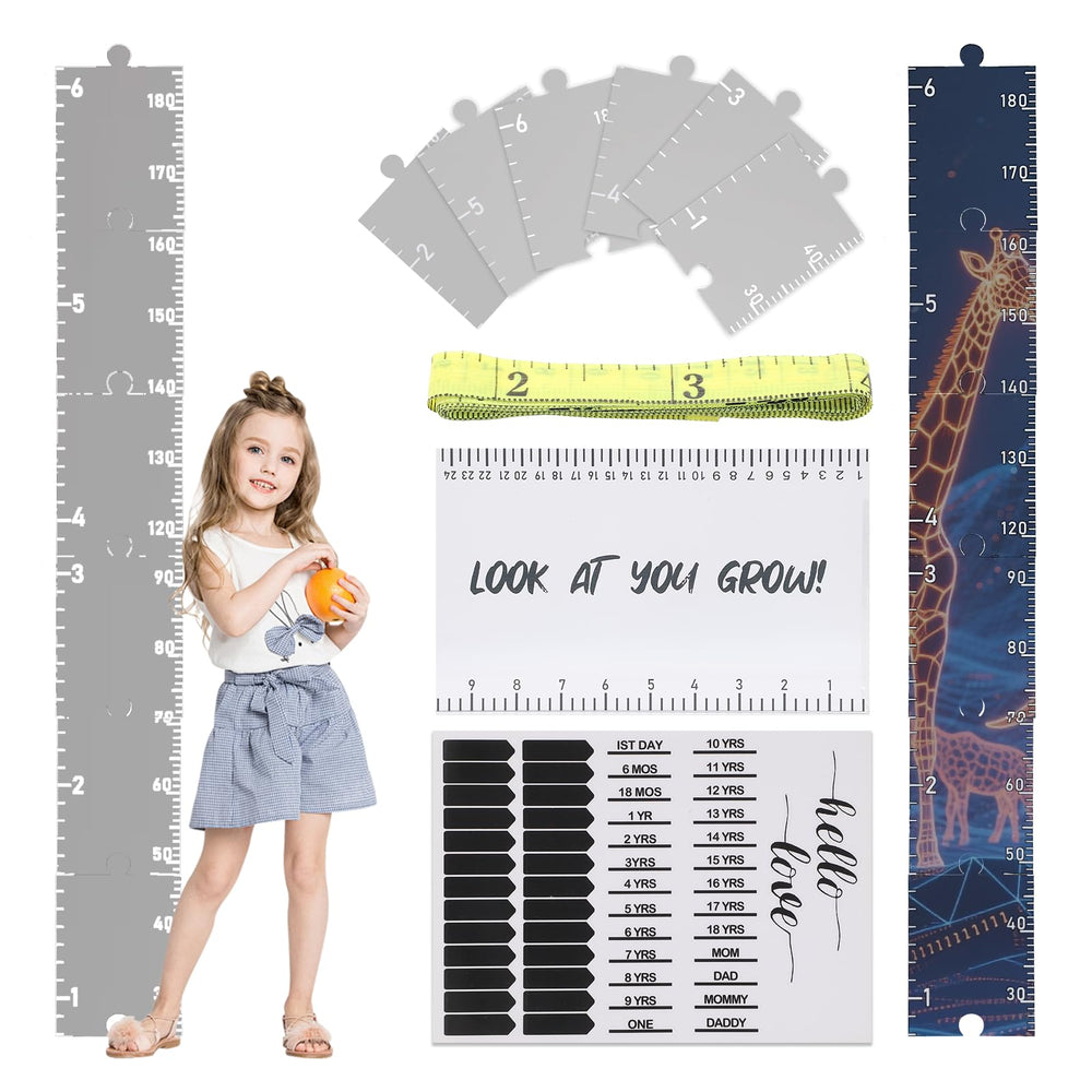 ZESTEFY growth chart with mirror puzzle design for kids' height tracking