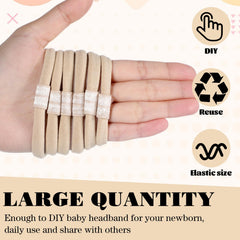Zeyune soft nylon headbands closeup, gentle and lightweight for babies.
