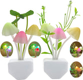ZEZHOU sensor mushroom night light 2-pack provides gentle ambient glow for bedrooms.