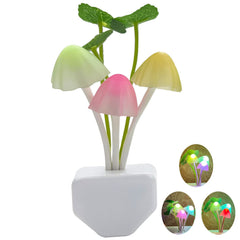 ZEZHOU mushroom night light left with dusk-to-dawn sensor for hands-free illumination
