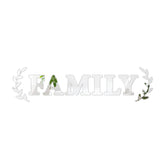 ZGWANSUI family letters mirror decor on wall reflects light to brighten space.