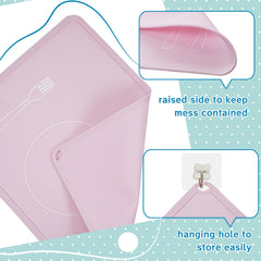 Zhehao Montessori placemat purple: portable use during travel meals.