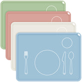 Zhehao Montessori placemat green 16x12 keeps meals tidy and helps children learn table manners.