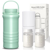 ZhiChu portable breast milk cooler shows 22oz capacity for all-day feeding storage.