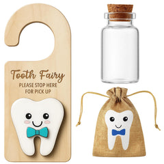 ZHLKHIOP blue tooth fairy door hanger on door, easy nightly setup.