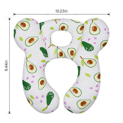 Close-up of ZHOMA Avocado travel pillow fabric highlighting soft cotton and breathability