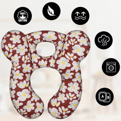 ZHOMA soft cotton travel pillow fabric, breathable and skin-friendly.
